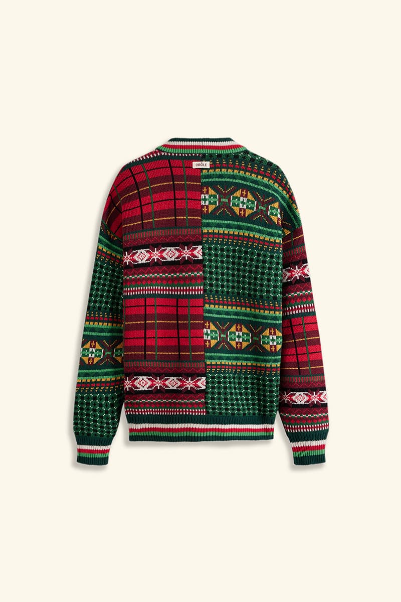 Drôle de Monsieur Drops Festive Holiday Collection Release Info christmas cardigans plaid red green sweaters chic comfy winter pieces heritage holiday cheer 