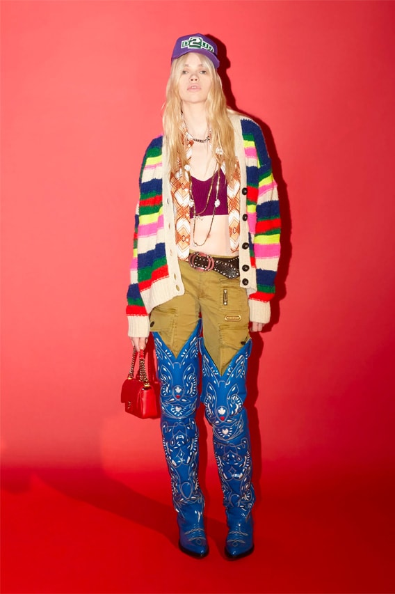 DSquared2 Pre-Fall 2023 Collection womenswear hippy boho thrift lookbook