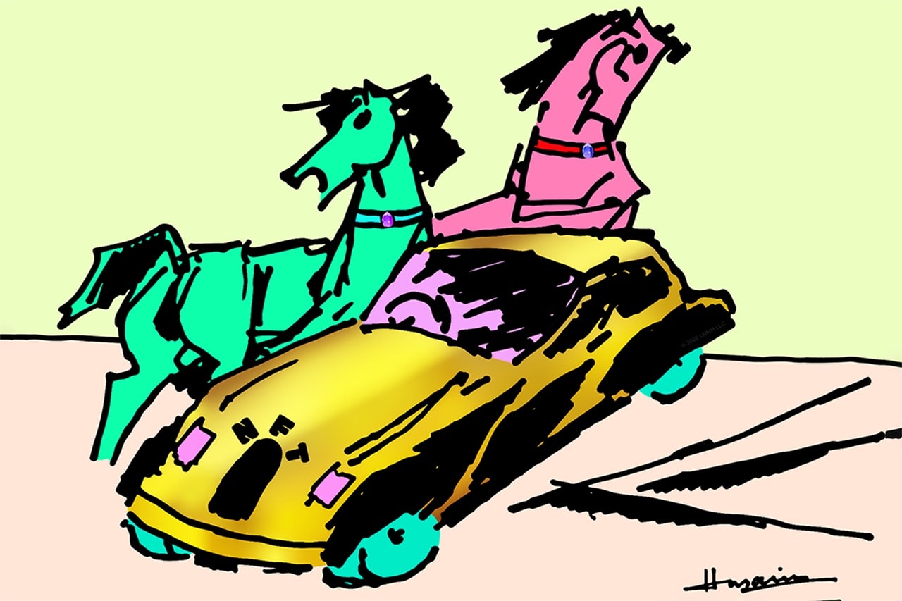 LNMH Releases M.F. Husain Inspired NFT Collection horses cars blockchain web3 