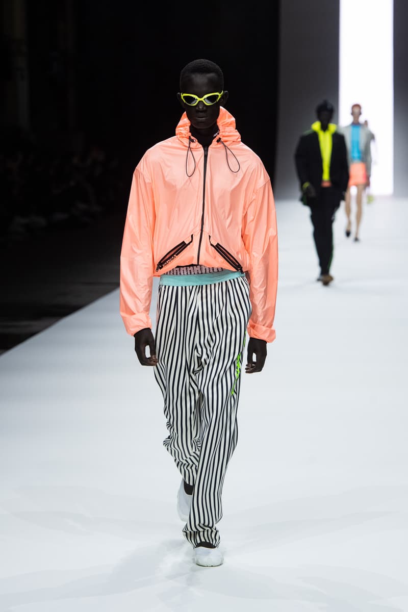 Haider Ackermann FILA 2022 Runway Show Manchester Spring Summer Fashion Luxury Style Clothes Green Pink Black Blue