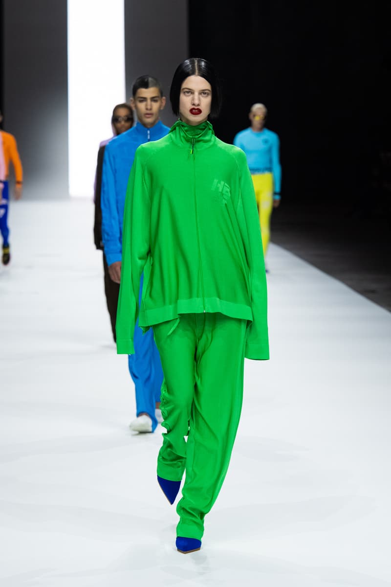 Haider Ackermann FILA 2022 Runway Show Manchester Spring Summer Fashion Luxury Style Clothes Green Pink Black Blue