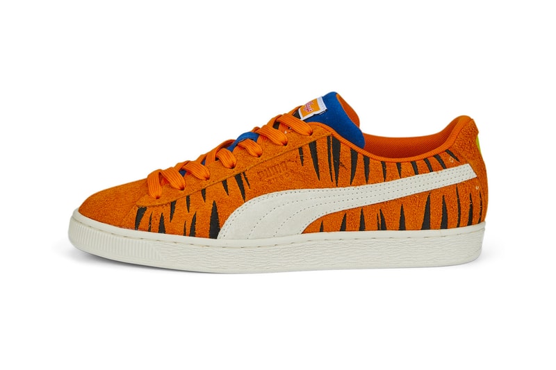 PUMA Suede ROMA frosted flakes Tony the tiger stripes orange blue Kelloggs black 388060 01 388018 01 release info date price