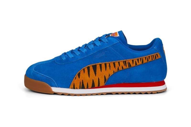 PUMA Suede ROMA frosted flakes Tony the tiger stripes orange blue Kelloggs black 388060 01 388018 01 release info date price