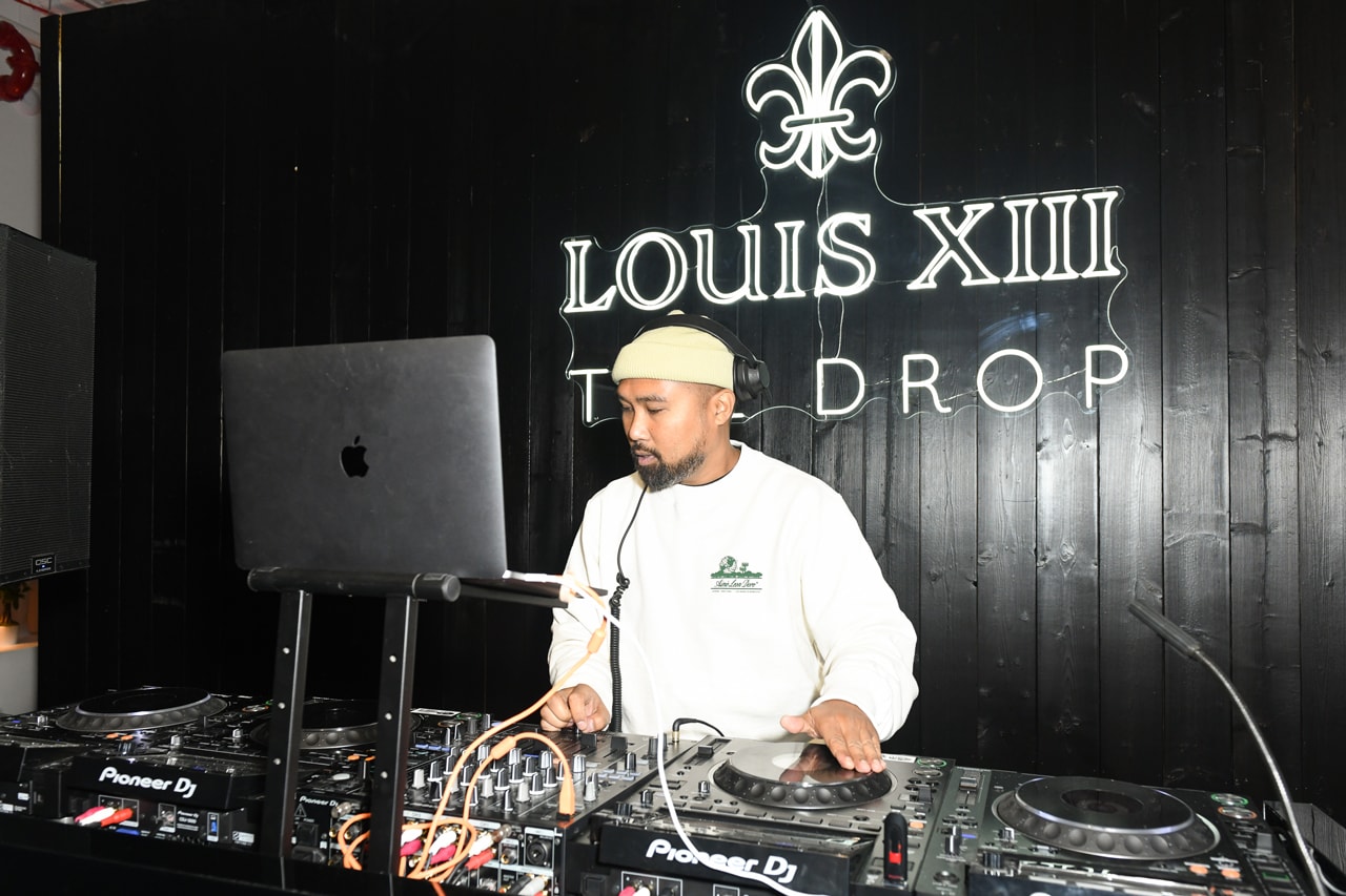 LOUIS XIII The DROP NYC Pop-Up DJ GETLIVE! Zach Bia Timo Weiland Brent Faiyaz mini miniature cognac spirit decanters bottles Young Paris