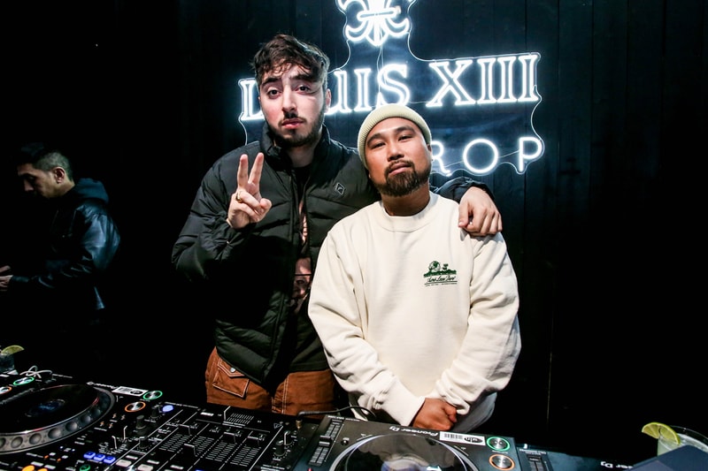 LOUIS XIII The DROP NYC Pop-Up DJ GETLIVE! Zach Bia Timo Weiland Brent Faiyaz mini miniature cognac spirit decanters bottles Young Paris
