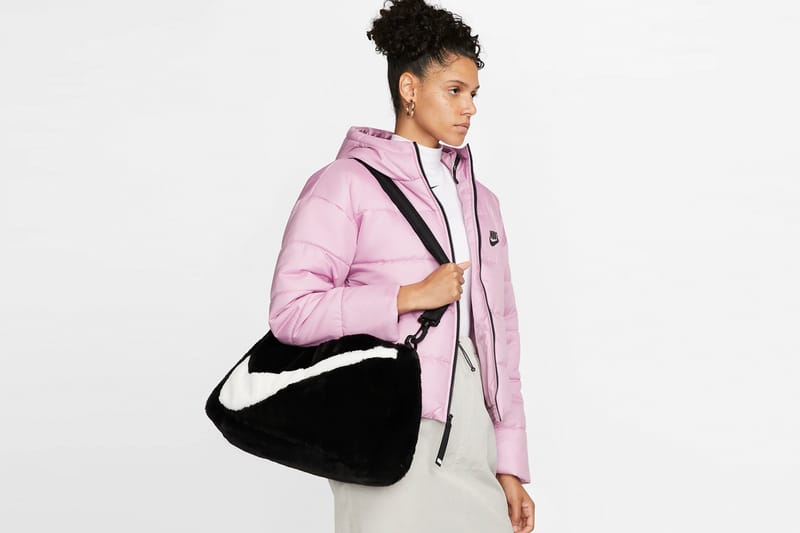 Check Out Nike Sportswear's Swoosh Faux Fur Bag