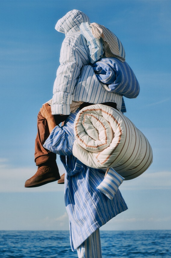 Jacquemus x Tekla Collaboration Release Information bed bedding beach homeware homegoods