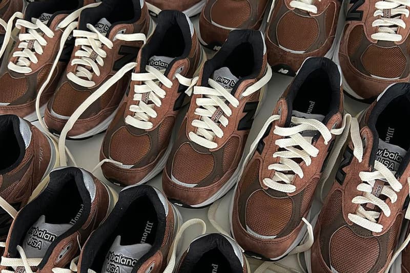 JJJJound Reveals Yet Another New Balance 990v3 Collaboration montreal based sneakers brown olive suede leather made in usa