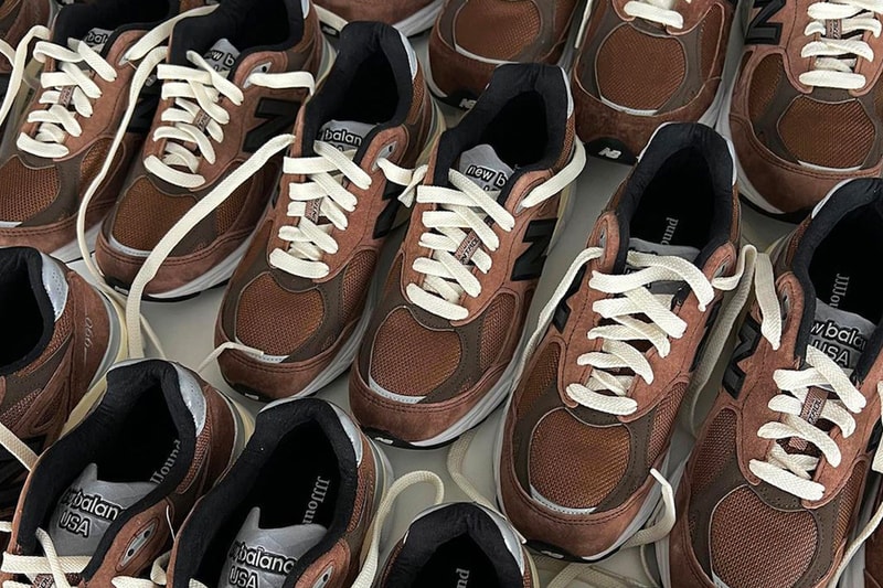 JJJJound Reveals Yet Another New Balance 990v3 Collaboration montreal based sneakers brown olive suede leather made in usa