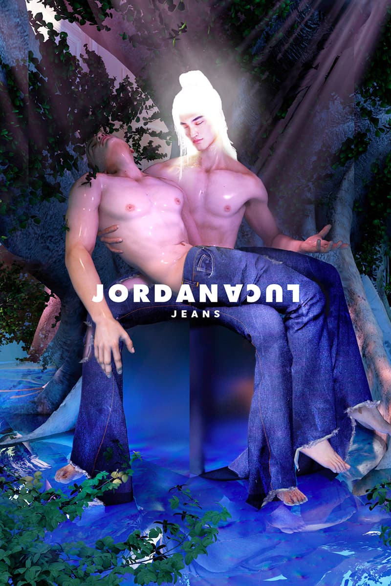 JORDANLUCA Fall Winter 2022 Jeans Campaign FW22 David Pieta Winged Victory Michelangelo Statue 3D Artwork Denim UK 