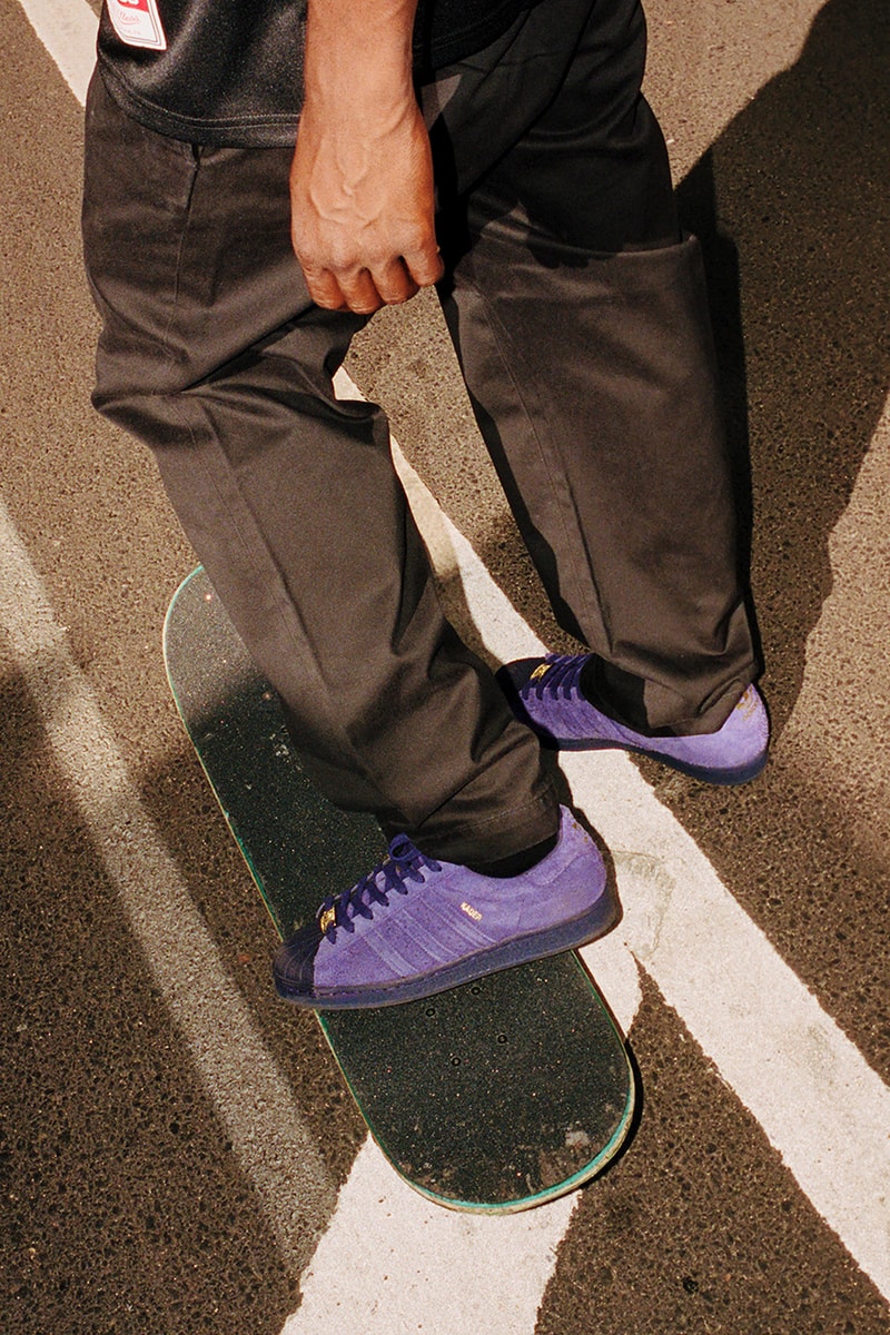 kader sylla adidas skateboarding Superstar ADV purple gold release date info store list buying guide photos price 