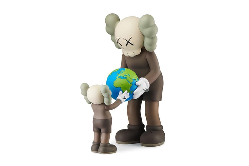 KAWS Drops Kaws Drops "THE PROMISE" Vinyl Figure and Print brown black grey toys art contemporary qatar museum public sculptur dadu garden doha kawsone 2022 fifa world cup qatar