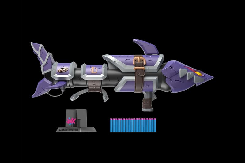 League of Legends Nerf lmtd Jinx Fishbones blaster hasbro rocket launcher 3 foam dart riot games arcane release info date price 