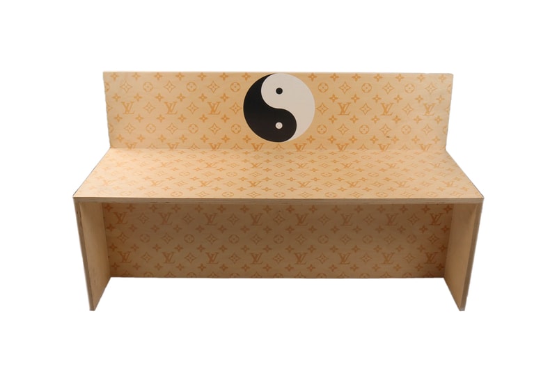 Louis Vuitton Yin & Yang" Monogram Wooden Bench ss22 spring summer 2022 homewear homegoods