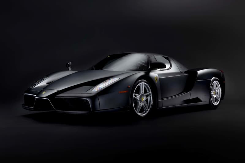 RM Sothebys Ferrari Enzo matte black triple brunei royalty maranello only nero opaco 3500 miles odometer info v 12 136069 info news