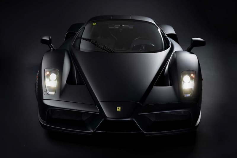 RM Sothebys Ferrari Enzo matte black triple brunei royalty maranello only nero opaco 3500 miles odometer info v 12 136069 info news