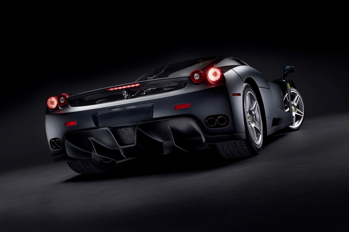 RM Sothebys Ferrari Enzo matte black triple brunei royalty maranello only nero opaco 3500 miles odometer info v 12 136069 info news