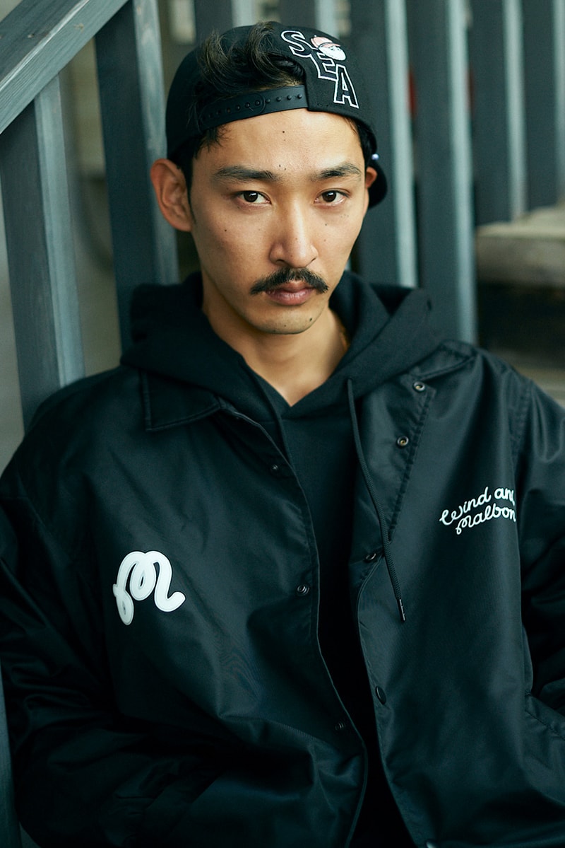 malbon golf wind and sea collaboration collection lookbook polo shirt jacket hat black blue green red