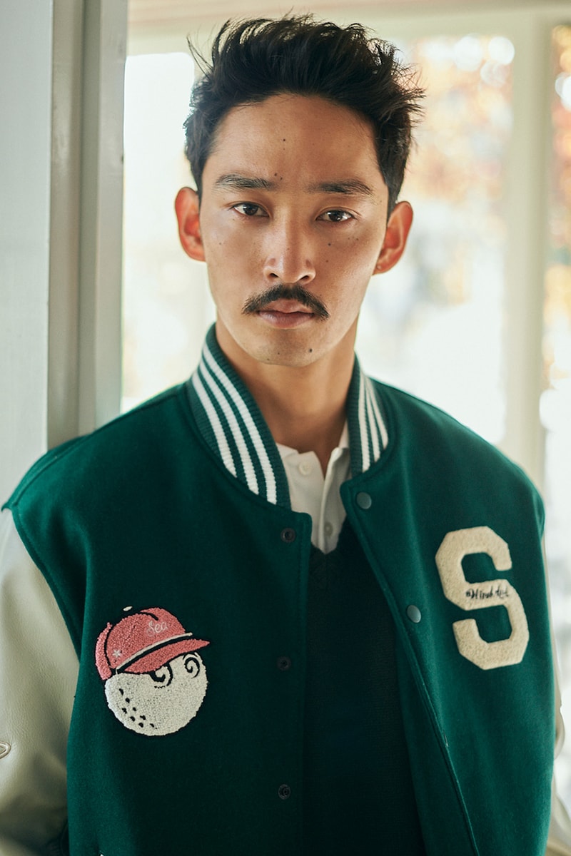 malbon golf wind and sea collaboration collection lookbook polo shirt jacket hat black blue green red