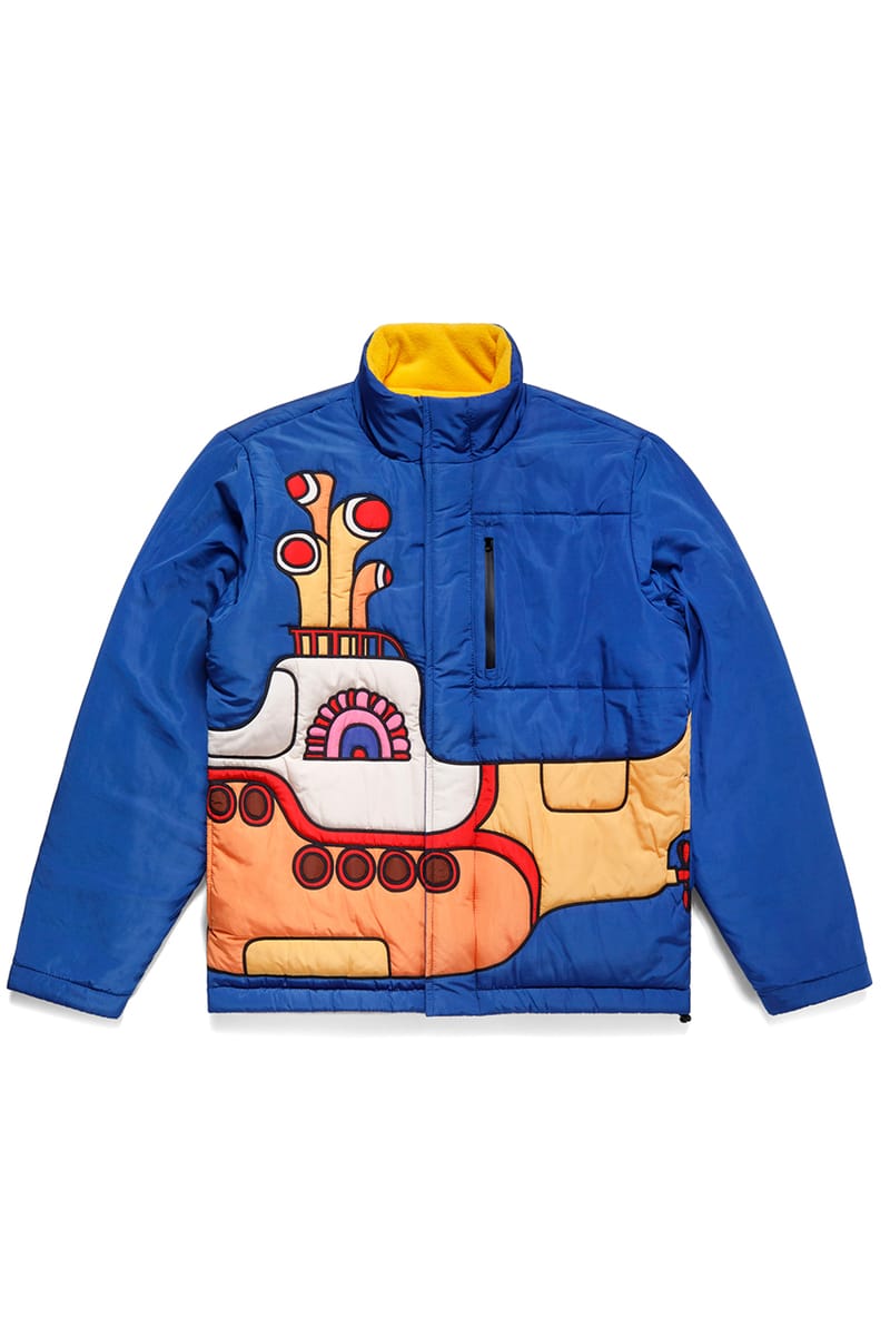 Market x Beatles Yellow Submarine Reversible AOP Nylon Puffer Jacket Blue/Yellow