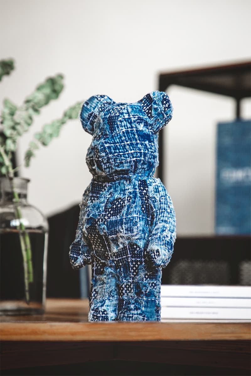 Medicom Toy Bearbrick FDMTL forming an essential part of creation tokyo sashiko indigo fabric release info date price hbx