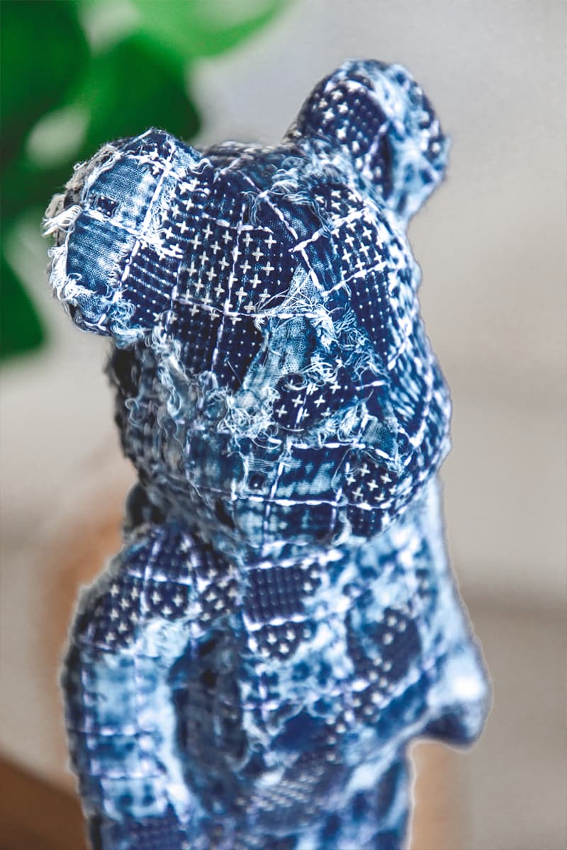 Medicom Toy Bearbrick FDMTL forming an essential part of creation tokyo sashiko indigo fabric release info date price hbx