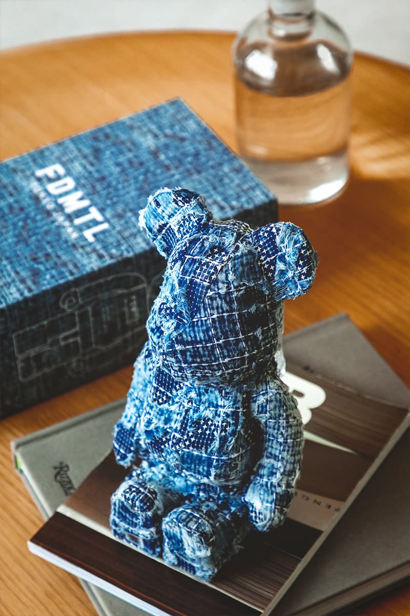 Medicom Toy Bearbrick FDMTL forming an essential part of creation tokyo sashiko indigo fabric release info date price hbx