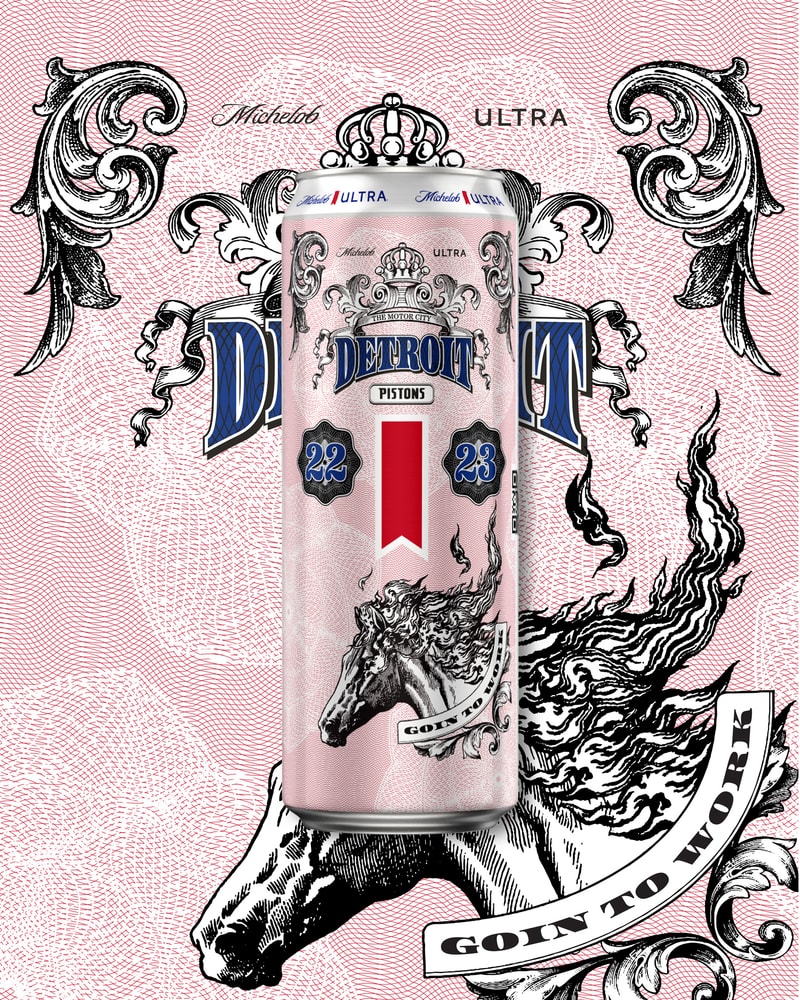 Michelob ULTRA Art Basel Festival NBA Team Cans Digital Art Reveal Announcement Pop-Up Courtside Countdown Challenge Maps Backlot Miami Florida 21 Savage Gary Payton Chris Brickley Alonzo Mourning