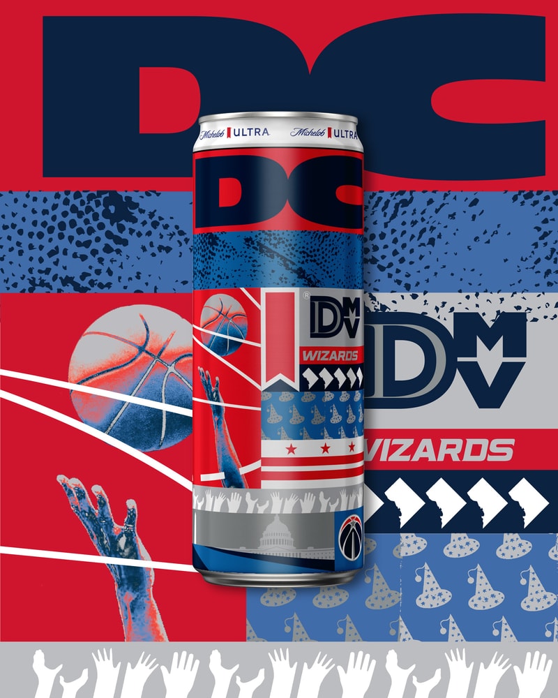 Michelob ULTRA Art Basel Festival NBA Team Cans Digital Art Reveal Announcement Pop-Up Courtside Countdown Challenge Maps Backlot Miami Florida 21 Savage Gary Payton Chris Brickley Alonzo Mourning