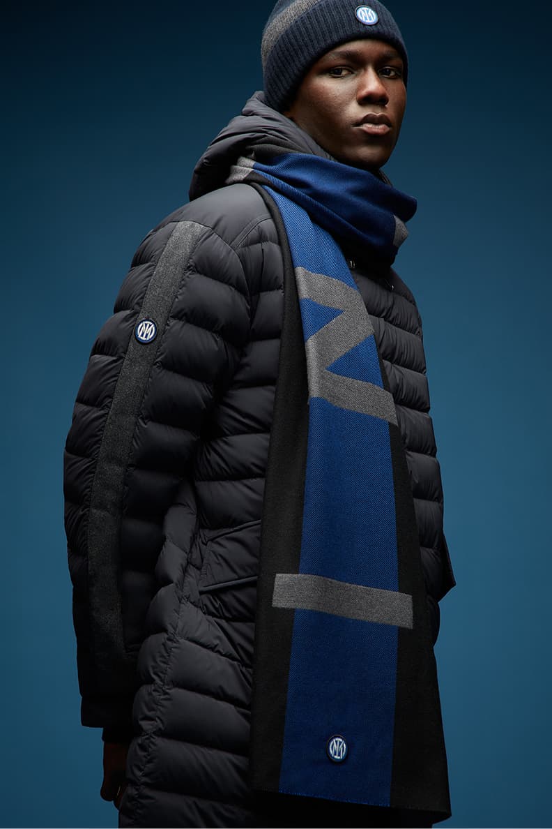 FC Internazionale Milano Inter Milan x Moncler Remo Ruffini jacket parka turtleneck polo shirt hat scarf football release information