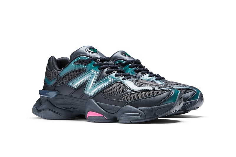 U9060ML Official Look at Mowalola x New Balance 90/60 black teal purple sneakers abzorb midsole shoes footwear paris fashion week pfw uk spring summer 2023 ss23 collaboration