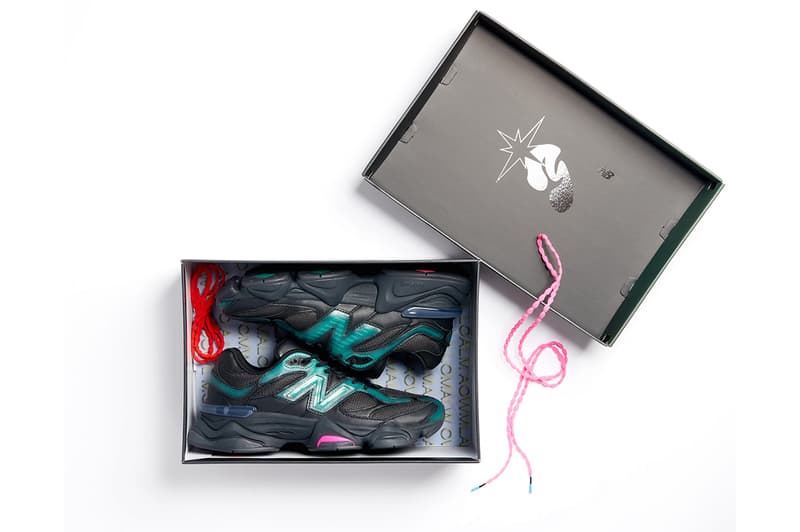 U9060ML Official Look at Mowalola x New Balance 90/60 black teal purple sneakers abzorb midsole shoes footwear paris fashion week pfw uk spring summer 2023 ss23 collaboration