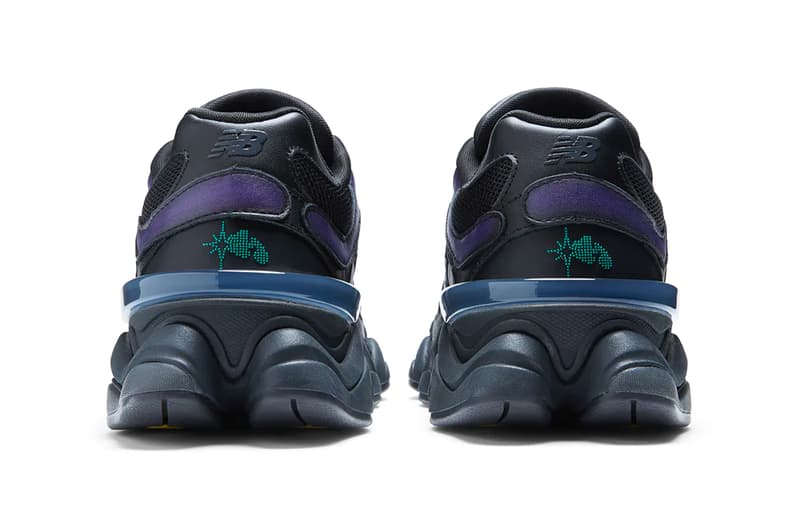 U9060ML Official Look at Mowalola x New Balance 90/60 black teal purple sneakers abzorb midsole shoes footwear paris fashion week pfw uk spring summer 2023 ss23 collaboration