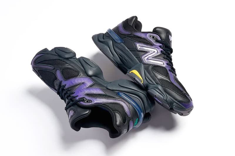 U9060ML Official Look at Mowalola x New Balance 90/60 black teal purple sneakers abzorb midsole shoes footwear paris fashion week pfw uk spring summer 2023 ss23 collaboration