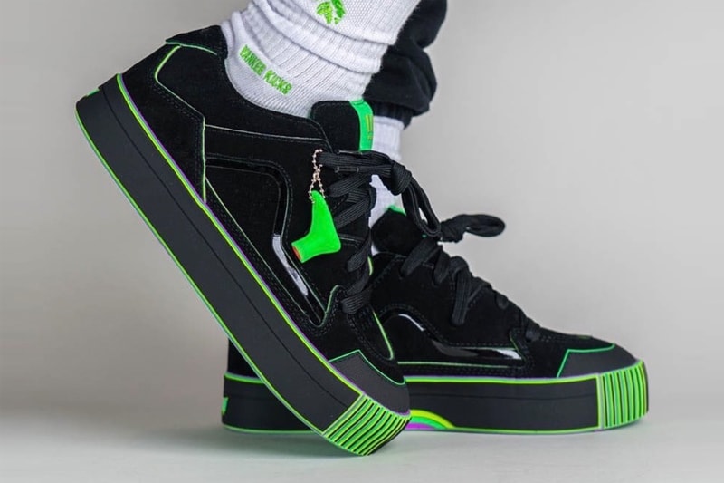 On-Feet Look at MSCHF Gobstomper "Sour Edition" acidic MSCHF009-SE purple green lime shoe december