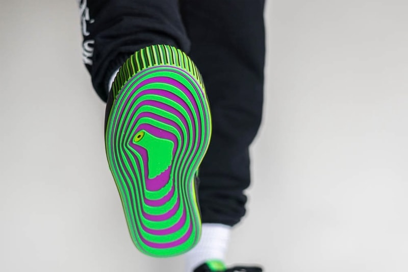 On-Feet Look at MSCHF Gobstomper "Sour Edition" acidic MSCHF009-SE purple green lime shoe december