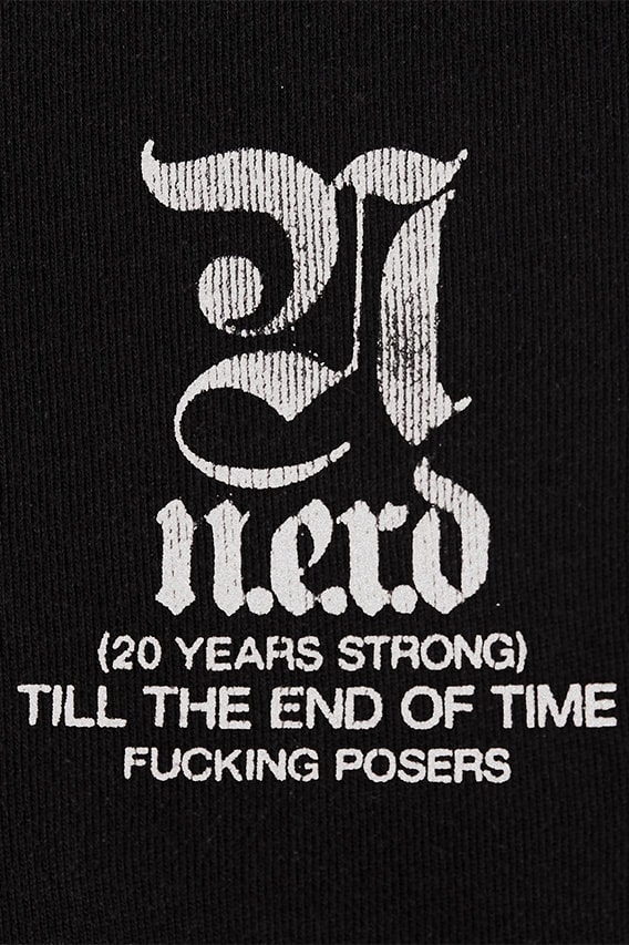 N*E*R*D 20 "Years Strong" Capsule Collection Release Information pharrell Williams streetwear menswear hype