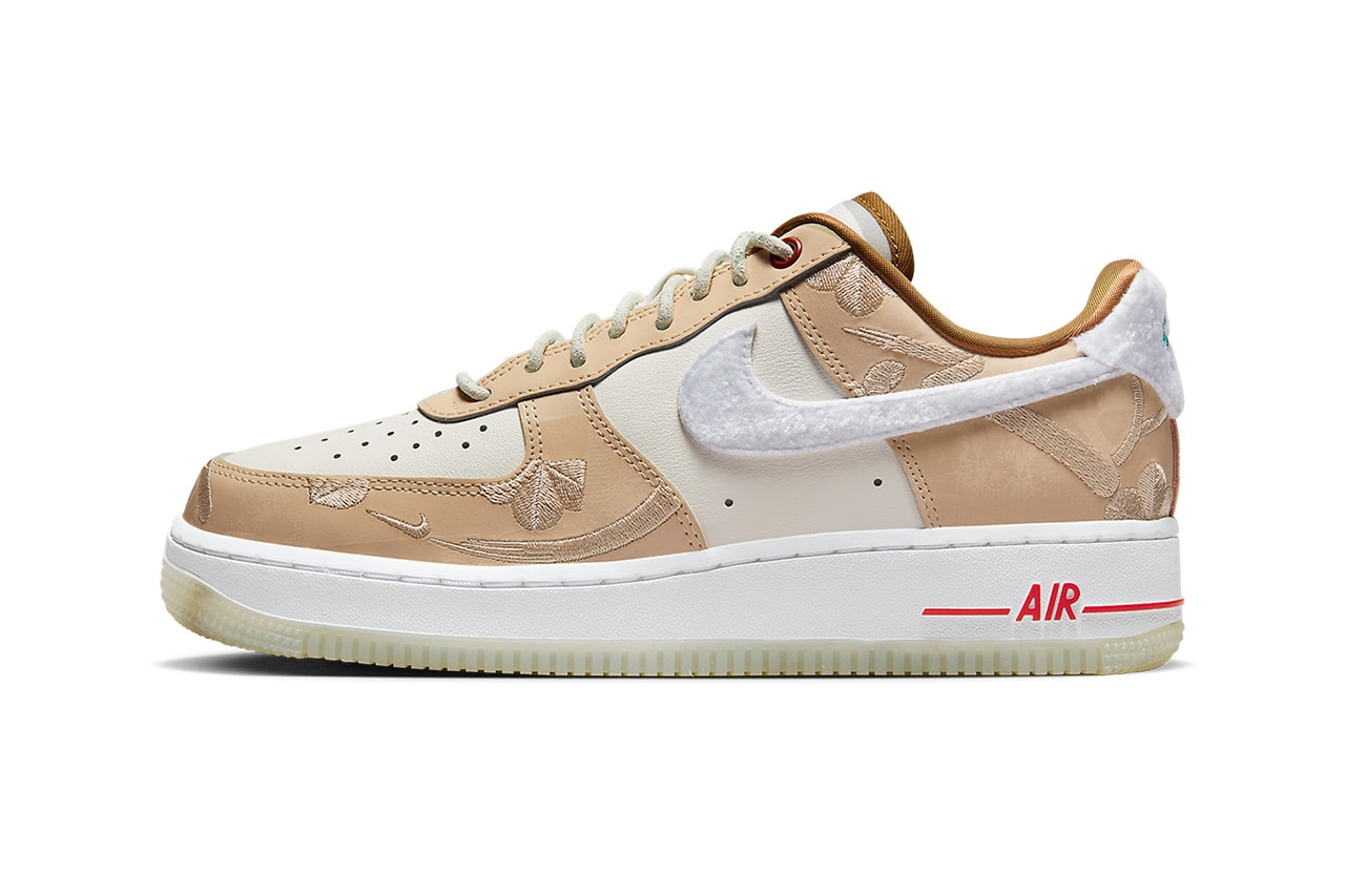 nike air force 1 low chinese new year beige furry swooshes FD4341 101 release date info store list buying guide photos price 