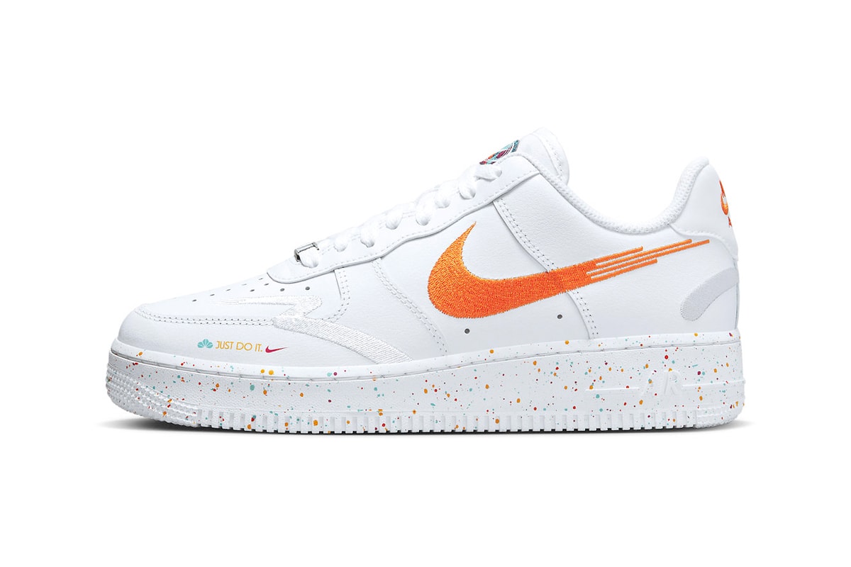 Nike Air Force 1 Low "Leap High" Pays Tribute to the Sport of Basketball release info all-white leather build embroidered speckled FD4622-131
