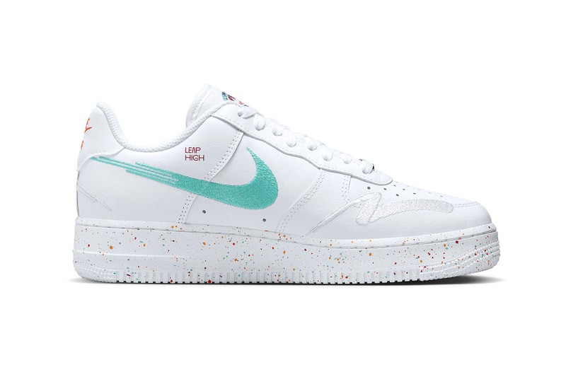 Nike Air Force 1 Low "Leap High" Pays Tribute to the Sport of Basketball release info all-white leather build embroidered speckled FD4622-131