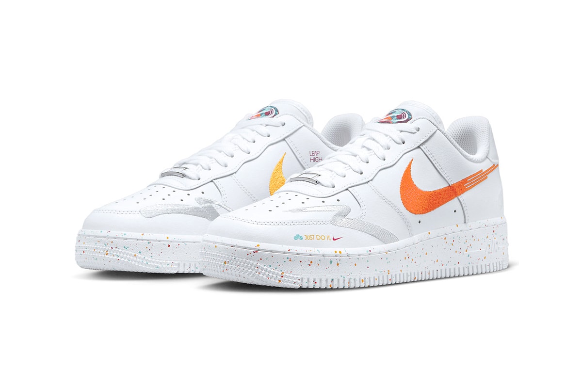Nike Air Force 1 Low "Leap High" Pays Tribute to the Sport of Basketball release info all-white leather build embroidered speckled FD4622-131