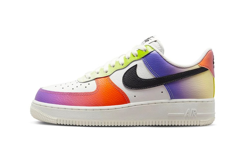 Nike Air Force 1 Low Receives Phoenix Suns Multi Gradient nba sunset purple black orange lime green devin booker cp3 chris paul FD0801-100