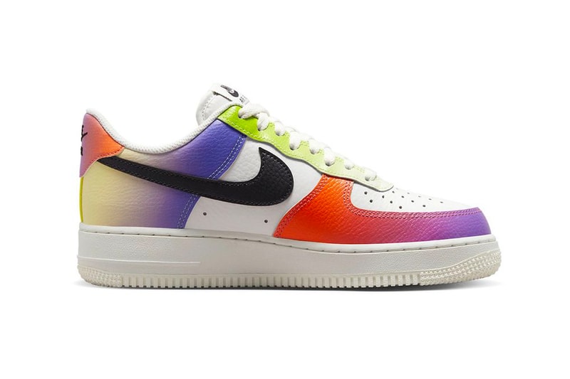 Nike Air Force 1 Low Receives Phoenix Suns Multi Gradient nba sunset purple black orange lime green devin booker cp3 chris paul FD0801-100