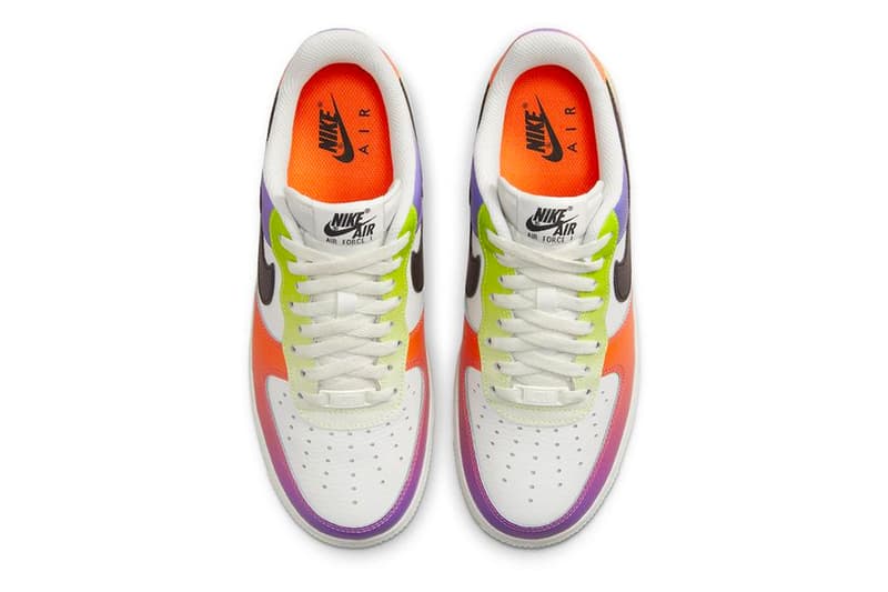 Nike Air Force 1 Low Receives Phoenix Suns Multi Gradient nba sunset purple black orange lime green devin booker cp3 chris paul FD0801-100