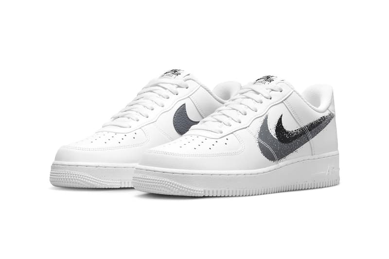 Nike Air Force 1 Low Arrives With Double Spray Painted Swooshes FD0660-100 release info low tops sneakers shoes af1