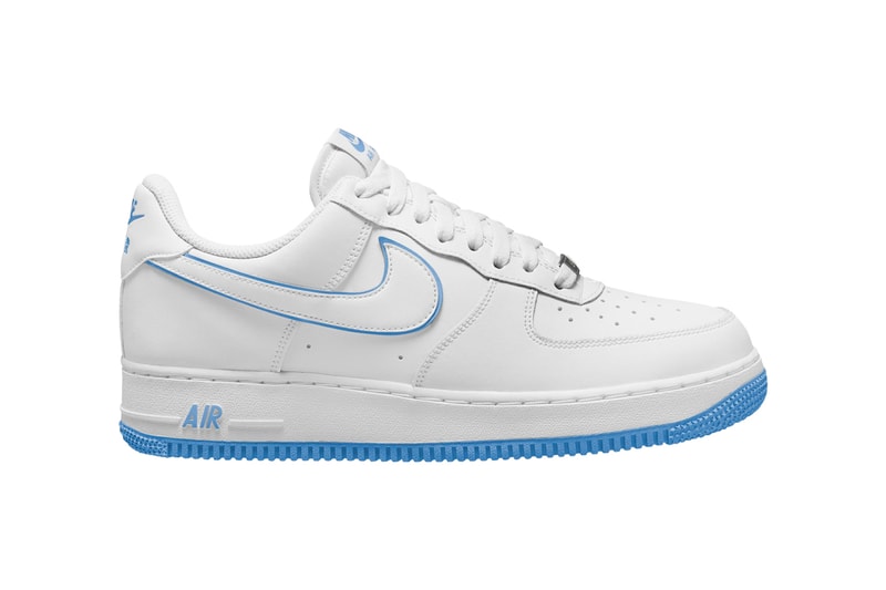 Nike Air Force 1 Low Arrives in a White and University Blue Colorway DV0788-101 release info spring 2023 low top crisp af1 swoosh