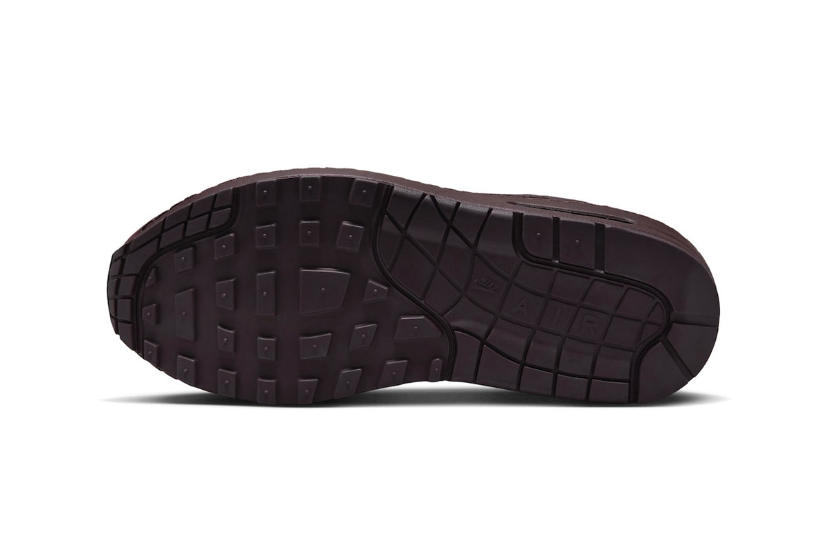 Nike Air Max 1 Surfaces in "Burgundy Crush" DV3888-600 november release ate shoes leather plush velvet