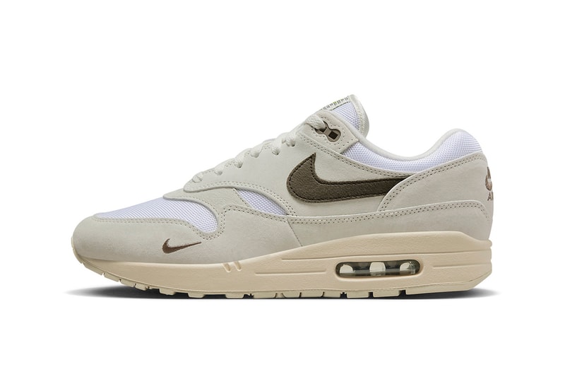 Nike Air Max 1 Ironstone Tinker Hatfield white mesh suede brown neon green release info date price november 24 DZ4494 100 160 USD