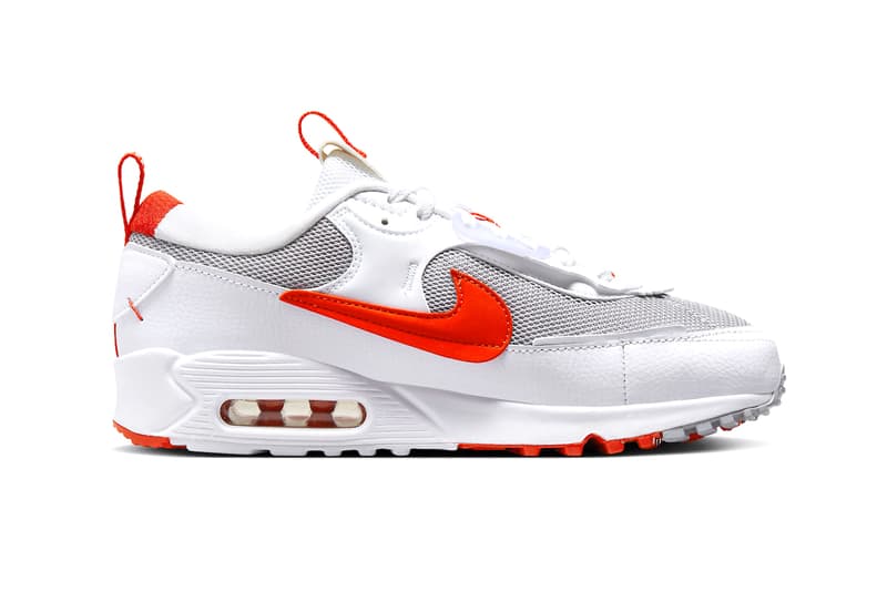 Nike Air Max 90 Futura Sneaker Footwear Trainer Swoosh Shoe Red White Pull Tab Grey 