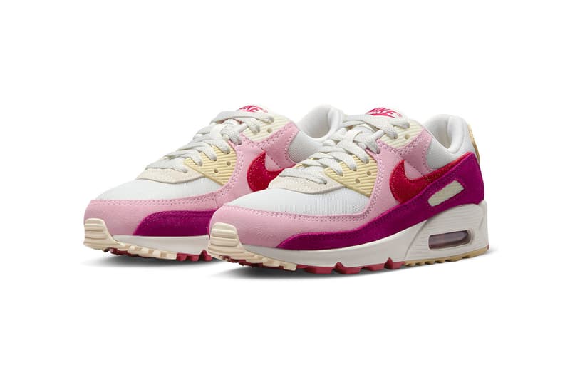 Nike Air Max 90 "Valentine's Day" FB8477-001 release information sneakers footwear hype love holiday romance